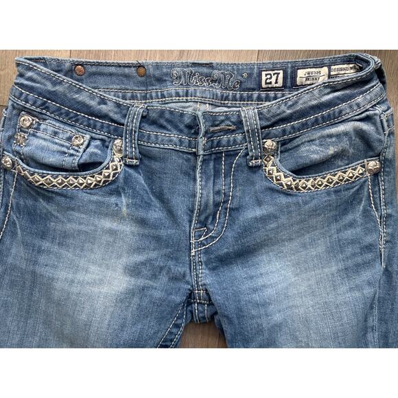 Miss Me JW6192S Skinny flap pocket jeans 27 - Picture 3 of 8